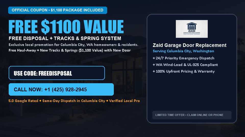 Zaid Garage Door Replacement FREE Haul-Away & Heavy-Duty Tracks with New Door
