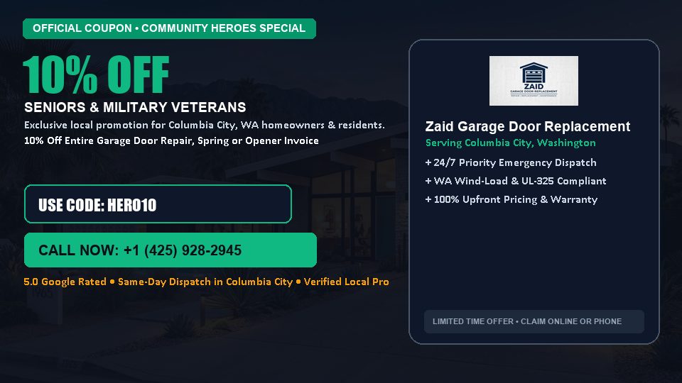Zaid Garage Door Replacement 10% OFF Seniors & Military Veterans